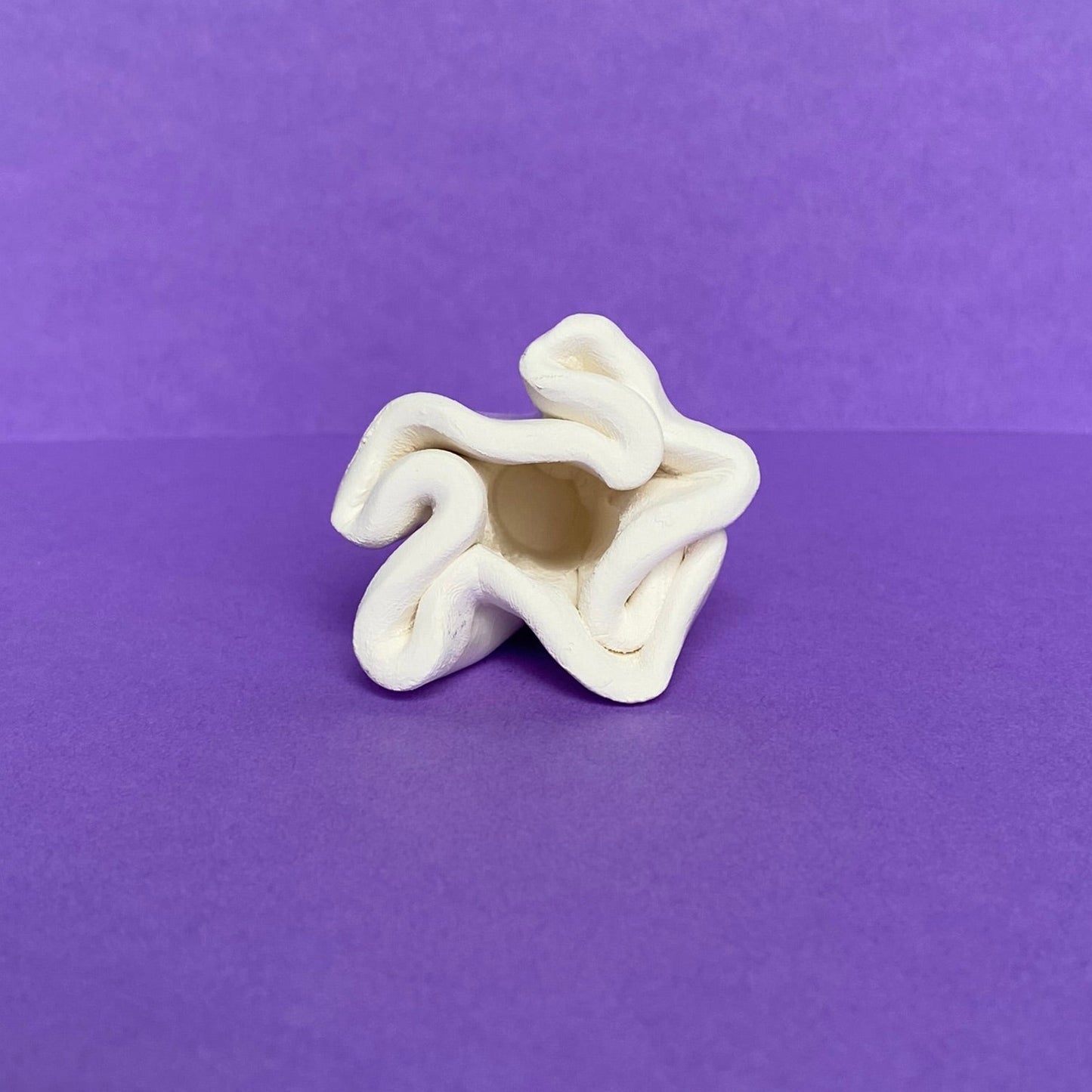 Talila - Handmade White Ghost Figurine Politely Declining