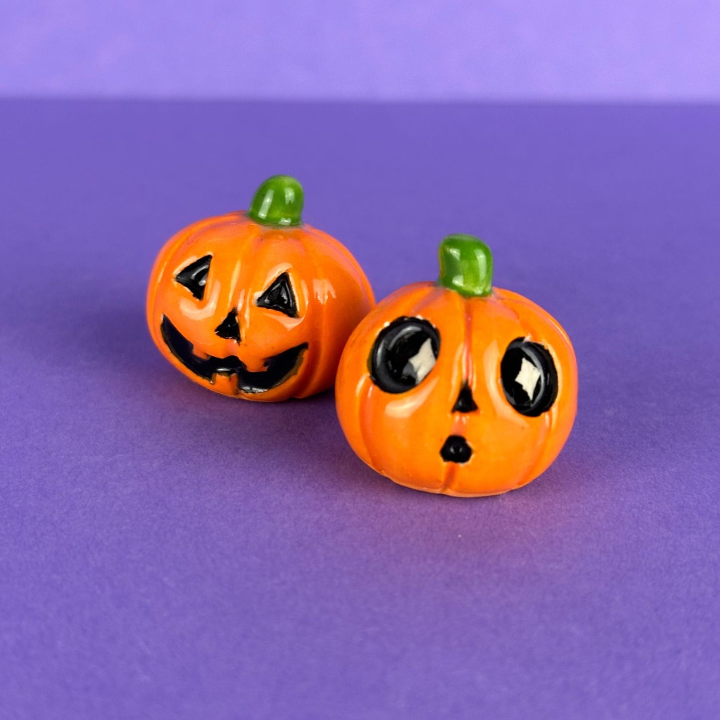 Jax Pumpkin Handmade Tiny Figurine Surprised