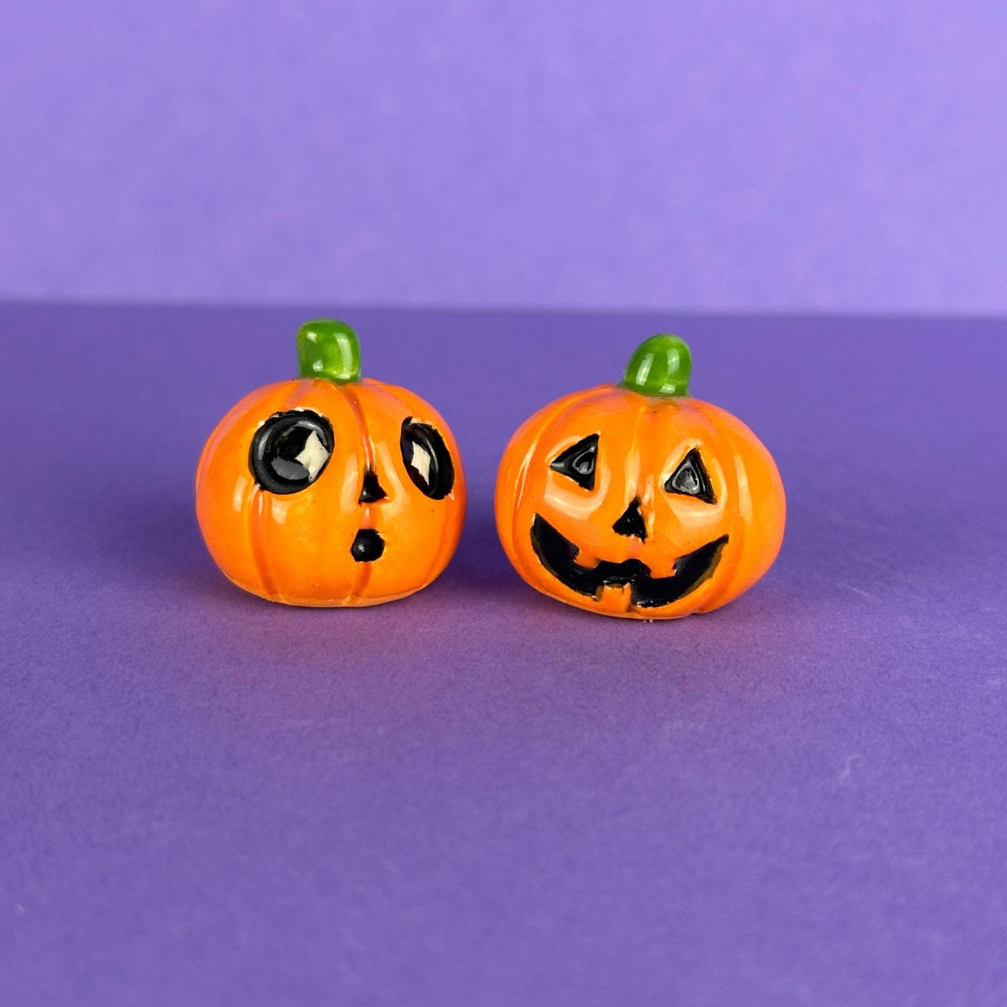 Jax Pumpkin Handmade Tiny Figurine Front