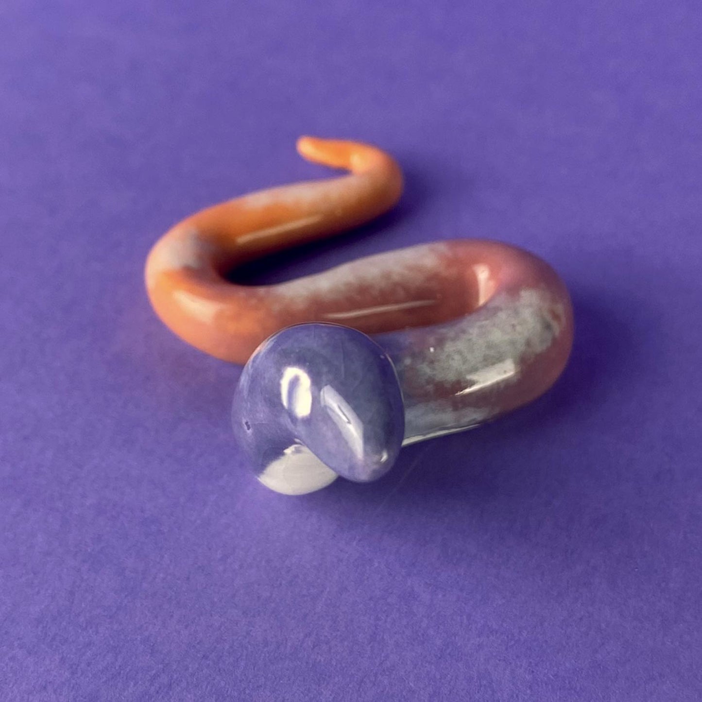Sisra - Handmade Dawn Snake Figurine Politely Declining - Front