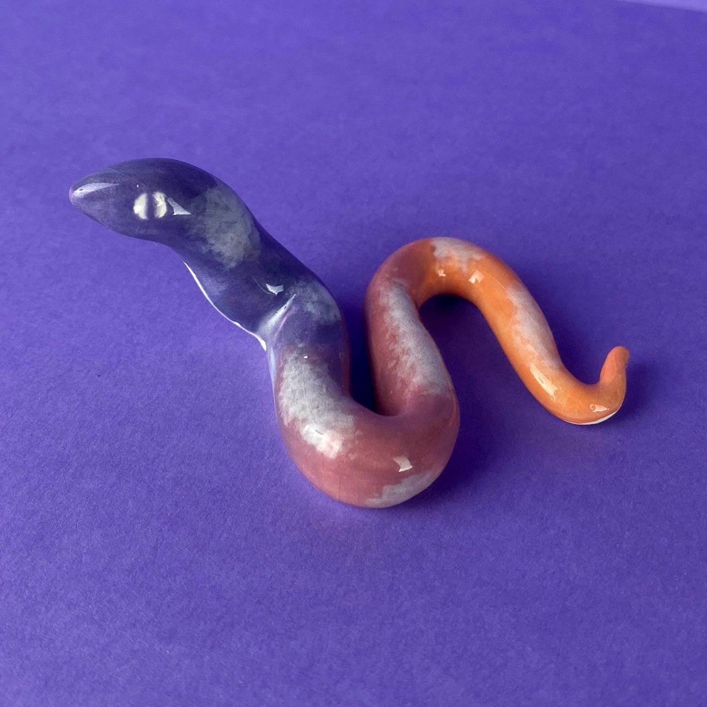 Sisra - Handmade Dawn Snake Figurine Politely Declining - Profile