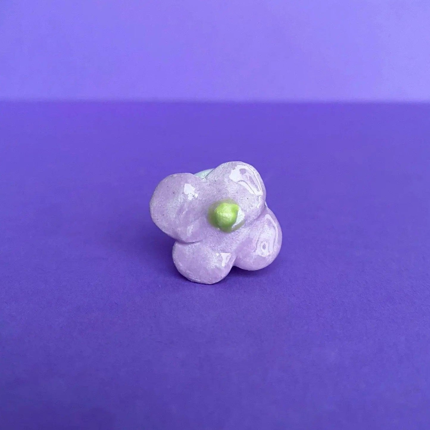 Eloh - Handmade Tiny Floral Figurine Politely Declining
