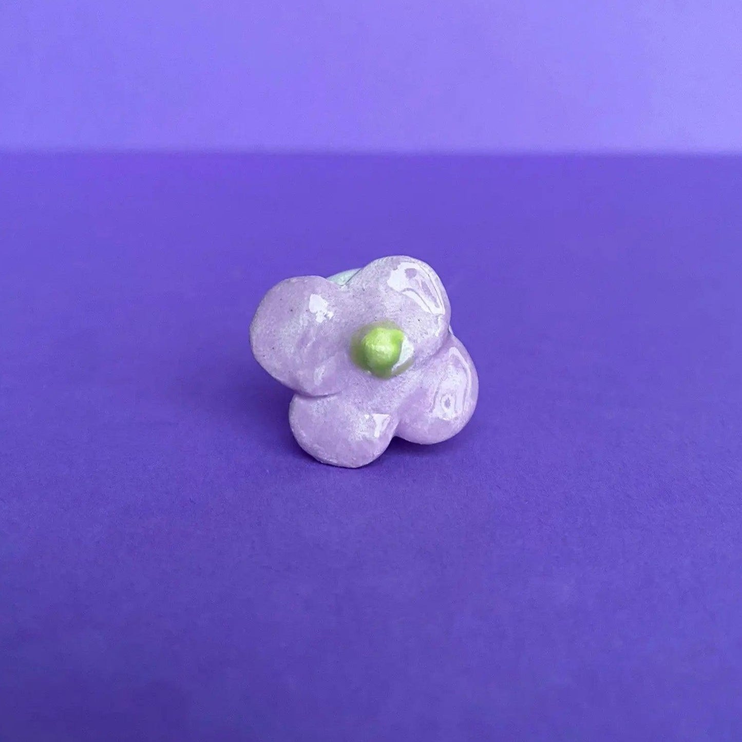 Eloh - Handmade Tiny Floral Figurine Politely Declining