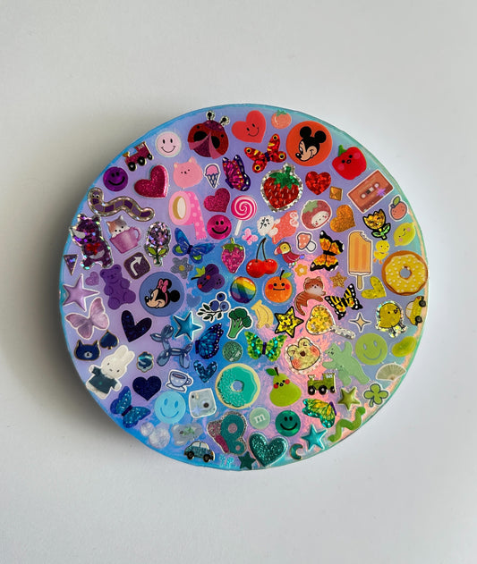 Round Spectrum Sticker Collage Politely Declining