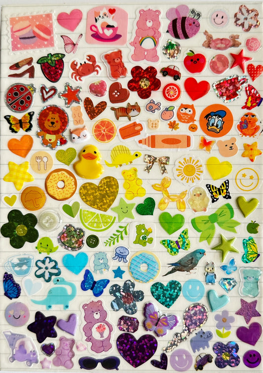 Color Spectrum Sticker Collage Politely Declining