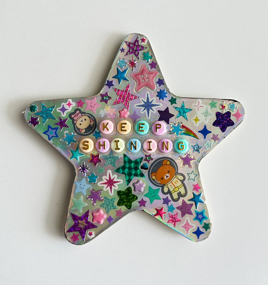 Keep Shining Sticker Collage Politely Declining