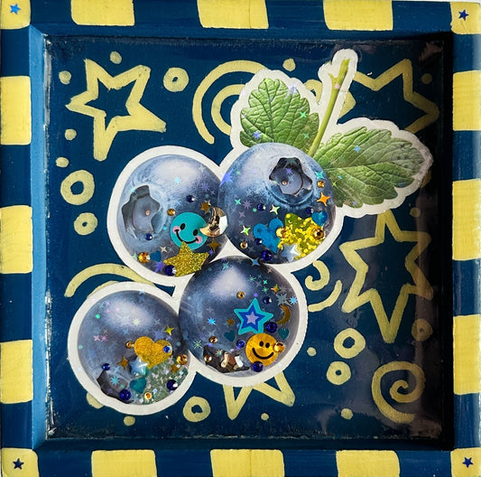 Blueberry Sticker Collage Politely Declining