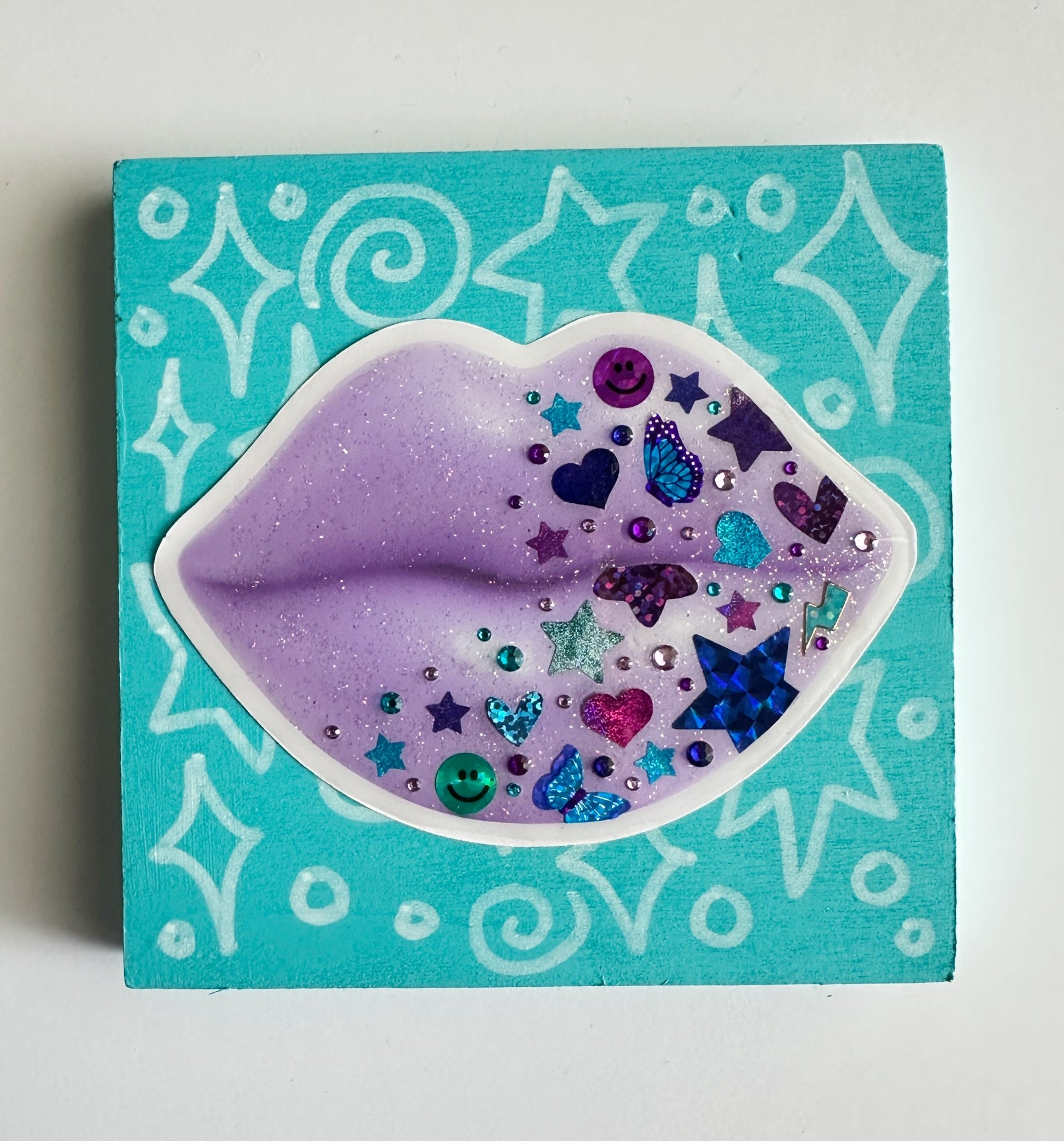 Purple Kiss Sticker Collage Politely Declining