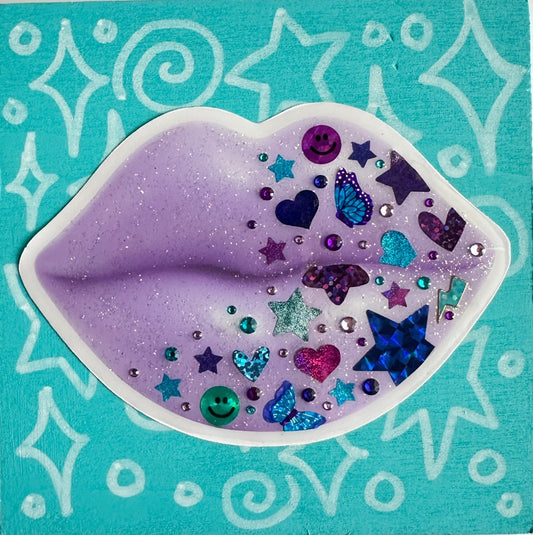 Purple Kiss Sticker Collage Politely Declining