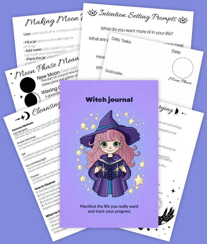 Free Digital Witch journal to track manifestation progress