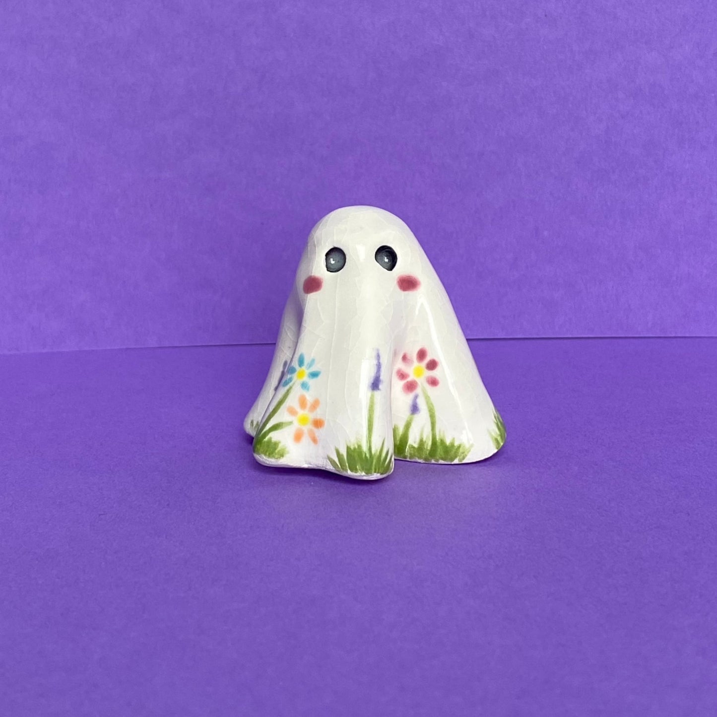 Talila - Handmade Floral Ghost Figurine Politely Declining
