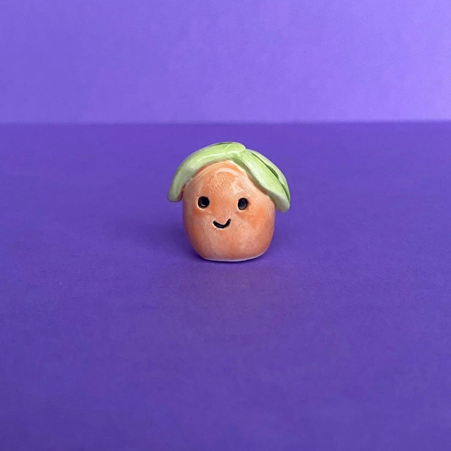 Clementine - Handmade Tiny Clementine Figurine Politely Declining