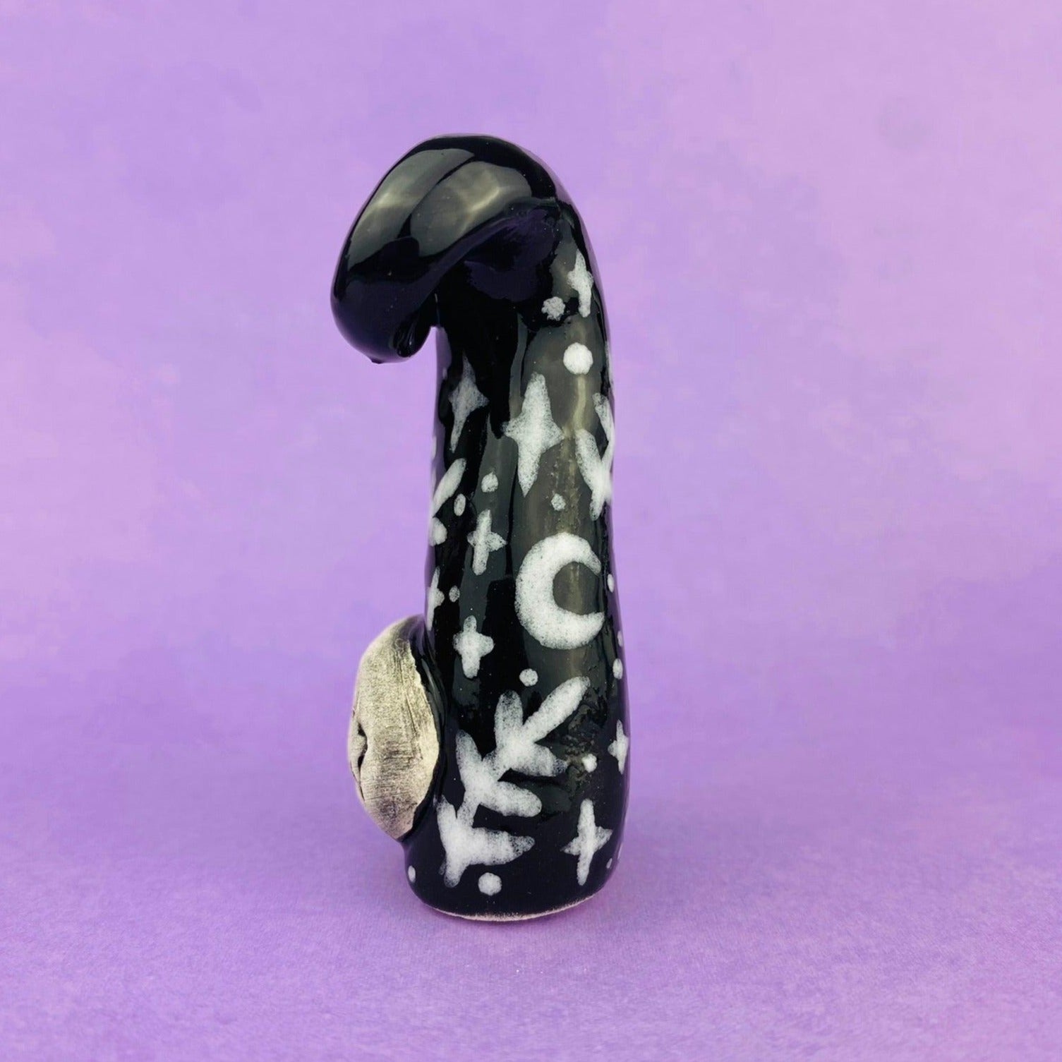 Starburst - Handmade Black Stars Figurine Politely Declining